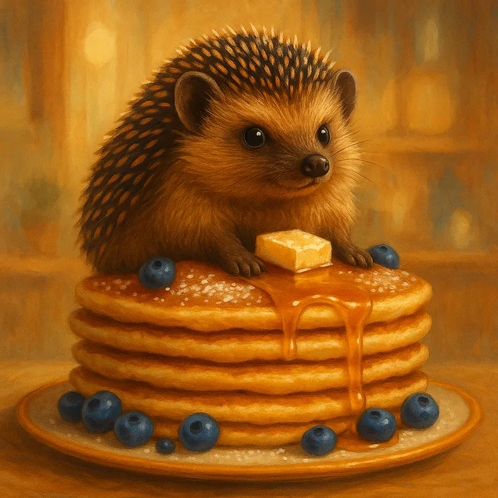 Absolute Unit of Pancakes — a Painted Critters style