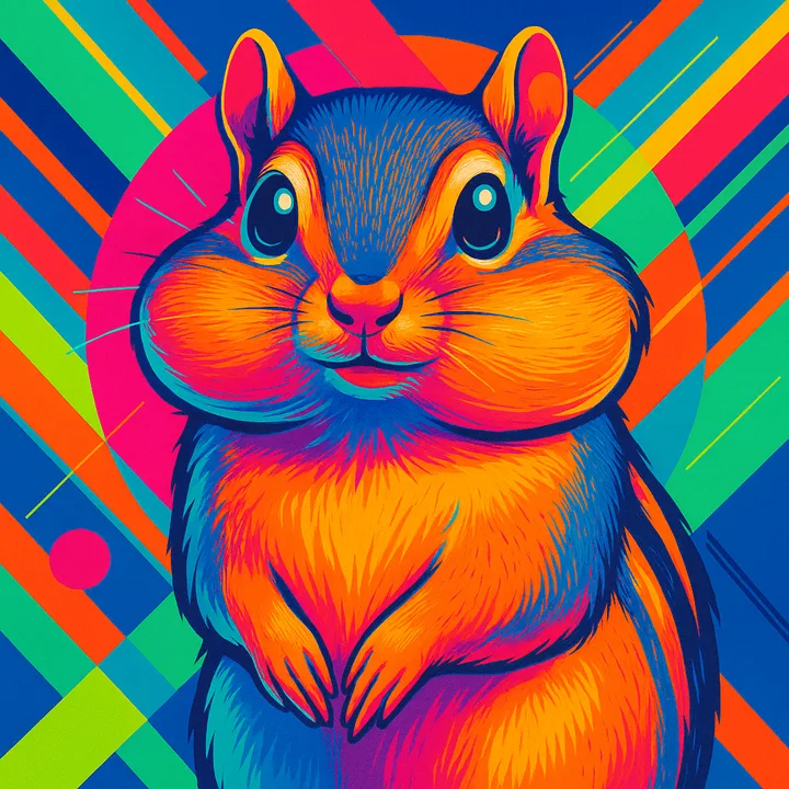 Neon Pop Geometry — a Painted Critters style