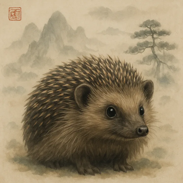 Chinese Ink Scroll — a Painted Critters style