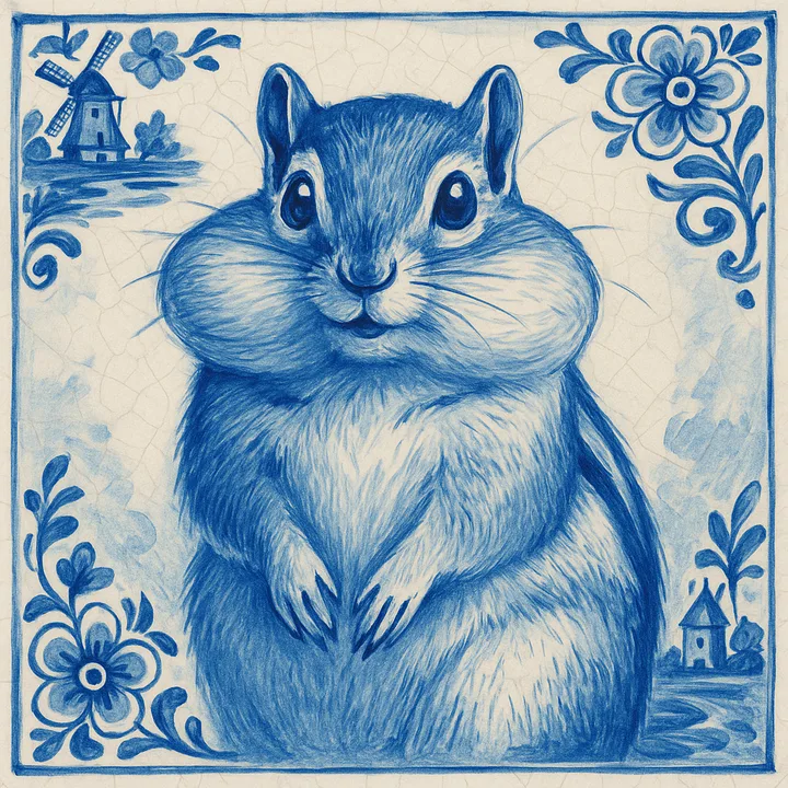 Delft Blue — a Painted Critters style