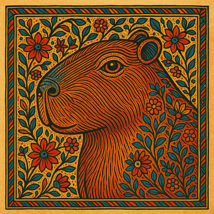 Madhubani — a Painted Critters style